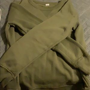 Olive green crew neck, never worn.